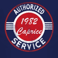 Authorized Service 1982 Chevy Caprice Distressed Look Dark T Shirt