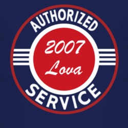Authorized Service 2007 Chevy Lova Dark T Shirt