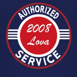 Authorized Service 2008 Chevy Lova Dark T Shirt