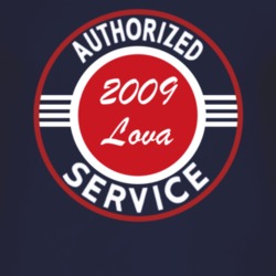 Authorized Service 2009 Chevy Lova Dark T Shirt