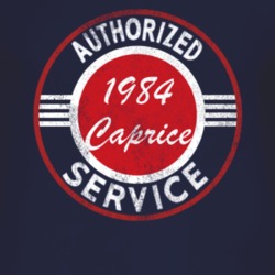 Authorized Service 1984 Chevy Caprice Distressed Look Dark T Shirt