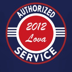 Authorized Service 2012 Chevy Lova Dark T Shirt