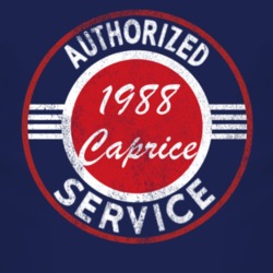 Authorized Service 1988 Chevy Caprice Distressed Look Dark T Shirt