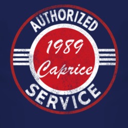 Authorized Service 1989 Chevy Caprice Distressed Look Dark T Shirt