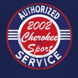 Authorized Service 2002 Grand Cherokee Sport Distressed Look Dark T Sh