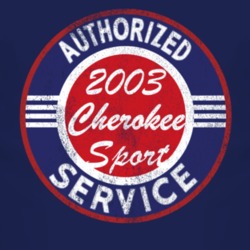 Authorized Service 2003 Grand Cherokee Sport Distressed Look Dark T Sh