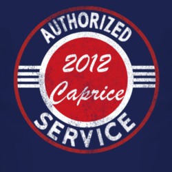 Authorized Service 2012 Chevy Caprice Distressed Look Dark T Shirt