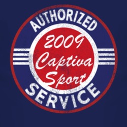 Authorized Service 2009 Chevy Captiva Sport Distressed Look Dark T Shi