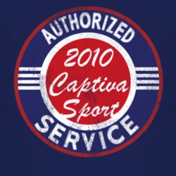Authorized Service 2010 Chevy Captiva Sport Distressed Look Dark T Shi