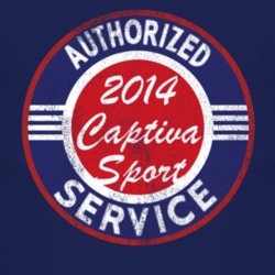 Authorized Service 2014 Chevy Captiva Sport Distressed Look Dark T Shi
