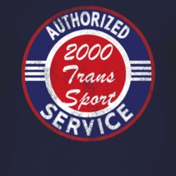 Authorized Service 2000 Chevy Trans Sport Distressed Look Dark T Shirt