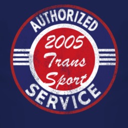 Authorized Service 2005 Chevy Trans Sport Distressed Look Dark T Shirt