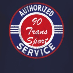 Authorized Service 1990 Pontiac Trans Sport Distressed Look Dark T Shi
