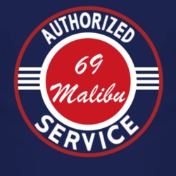 Authorized Service 1969 Chevy Malibu Dark T Shirt