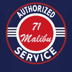 Authorized Service 1971 Chevy Malibu Dark T Shirt