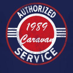 Authorized Service 1989 Dodge Caravan Distressed Look Dark T Shirt
