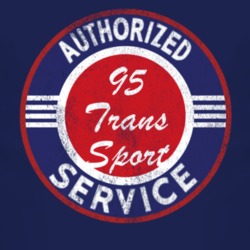 Authorized Service 1995 Pontiac Trans Sport Distressed Look Dark T Shi