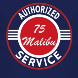 Authorized Service 1975 Chevy Malibu Dark T Shirt