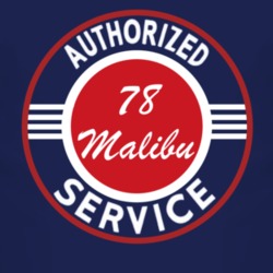 Authorized Service 1978 Chevy Malibu Dark T Shirt