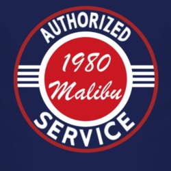 Authorized Service 1980 Chevy Malibu Dark T Shirt