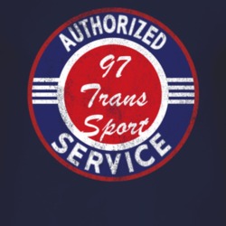 Authorized Service 1997 Pontiac Trans Sport Distressed Look Dark T Shi