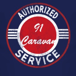 Authorized Service 1991 Dodge Caravan Distressed Look Dark T Shirt