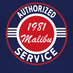 Authorized Service 1981 Chevy Malibu Dark T Shirt