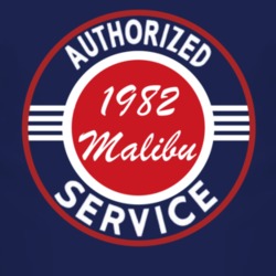 Authorized Service 1982 Chevy Malibu Dark T Shirt