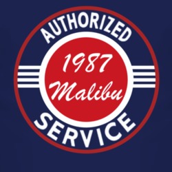 Authorized Service 1987 Chevy Malibu Dark T Shirt