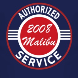 Authorized Service 2008 Chevy Malibu Dark T Shirt