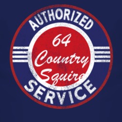 Authorized Service 1964 Country Squire Distressed Look Dark T Shirt