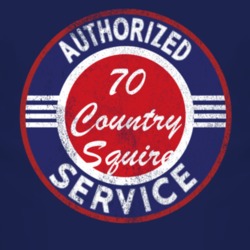 Authorized Service 1970 Country Squire Distressed Look Dark T Shirt