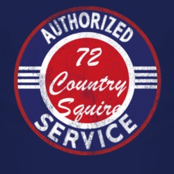 Authorized Service 1972 Country Squire Distressed Look Dark T Shirt