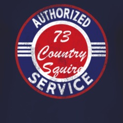 Authorized Service 1973 Country Squire Distressed Look Dark T Shirt