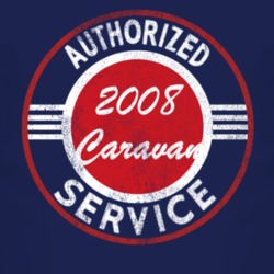 Authorized Service 2008 Dodge Caravan Distressed Look Dark T Shirt