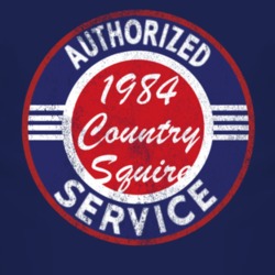Authorized Service 1984 Country Squire Distressed Look Dark T Shirt
