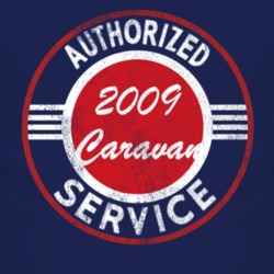 Authorized Service 2009 Dodge Caravan Distressed Look Dark T Shirt