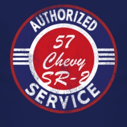 Authorized Service 1957 Chevy Chevy SR-2 Distressed Look Dark T Shirt