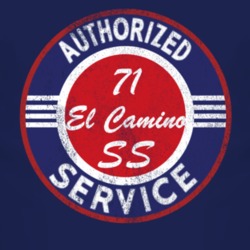 Authorized Service 1971 CHEVROLET EL CAMINO SS Distressed Look Dark T 