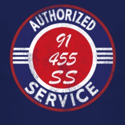 Authorized Service 1991 Chevy 455 SS Distressed Look Dark T Shirt