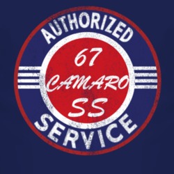 Authorized Service 1967 CHEVY CAMARO SS Distressed Look Dark T Shirt