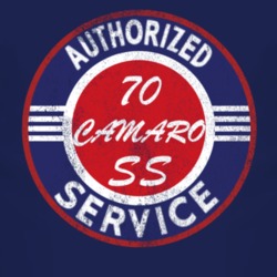 Authorized Service 1970 CHEVY CAMARO SS Distressed Look Dark T Shirt