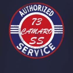 Authorized Service 1973 CHEVY CAMARO SS Distressed Look Dark T Shirt
