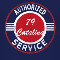 Authorized Service 1979 Pontiac Catalina Distressed Look Dark T Shirt