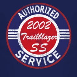 Authorized Service 2002 Chevy Trailblazer SS Distressed Look Dark T Sh