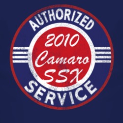 Authorized Service 2010 Chevy Camaro SSX Distressed Look Dark T Shirt