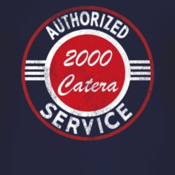 Authorized Service 2000 Cadillac Catera Distressed Look Dark T Shirt