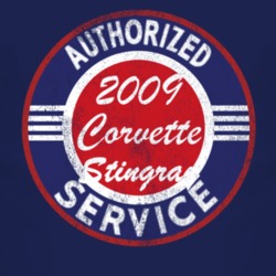 Authorized Service 2009 Chevy Corvette Stingray Distressed Look Dark T