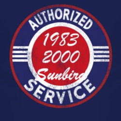 Authorized Service 1983 Pontiac 2000 Sunbird Distressed Look Dark T Sh