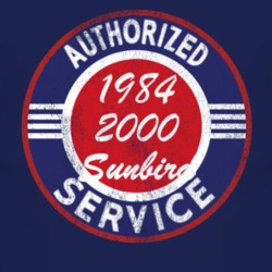 Authorized Service 1984 Pontiac 2000 Sunbird Distressed Look Dark T Sh